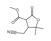 methyl 4-(cyanomethyl)-5,5-dimethyl-2-oxotetrahydrofuran-3-carboxylate Structure