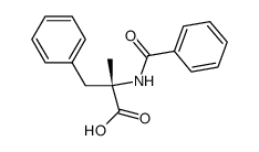 (S)-2-benzoylamino-2-methyl-3-phenylpropanoic acid Structure