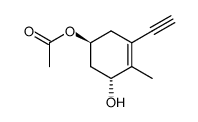 (3R,5S)-5-acetoxy-1-ethynyl-3-hydroxy-2-methylcyclohex-1-ene结构式