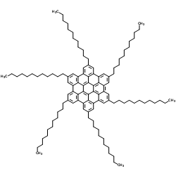 六十二烷基-六-己基-六苯并二氢呋喃结构式