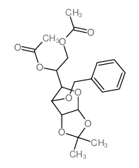 1,2-O-(1-甲基乙亚基)-3-O-(苯基甲基)-α-D-谷氨酰呋喃糖二乙酸酯结构式