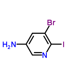 5-Bromo-6-iodo-3-pyridinamine Structure
