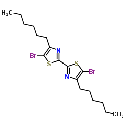 5,5’-二溴-4,4’-二己基-2,2’-联噻唑结构式