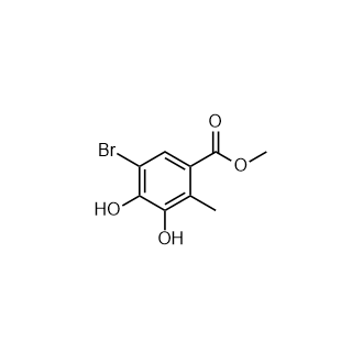 5-溴-3,4-二羟基-2-甲基苯甲酸甲酯结构式
