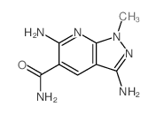 3,7-diamino-9-methyl-2,8,9-triazabicyclo[4.3.0]nona-1,3,5,7-tetraene-4-carboxamide Structure