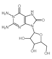 Guanosine,1-amino-7,8-dihydro-8-oxo- (9CI) structure