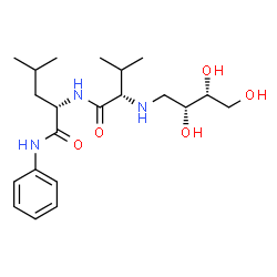 N-[(2RS,3RS)-2,3,4-Trihydroxy-butyl]-Val-Leu-anilide结构式