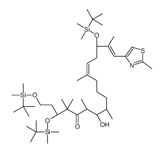 (3S,7S,8S,12Z,15S,16E)-1,3,15-tris[[tert-butyl(dimethyl)silyl]oxy]-7-hydroxy-4,4,6,8,12,16-hexamethyl-17-(2-methyl-1,3-thiazol-4-yl)heptadeca-12,16-dien-5-one结构式