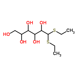 D-葡萄糖二乙基缩硫醛结构式