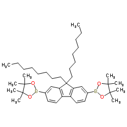 2,7-Bis(4,4,5,5-tetraMethyl-1,3,2-dioxaborolan-2-yl)-9,9-di-n-octylfluorene structure