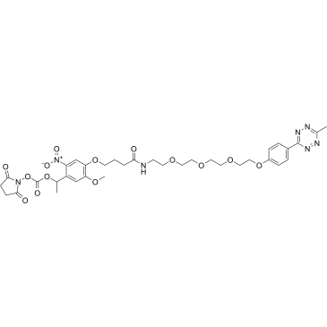 PC Methyltetrazine-PEG4-NHS carbonate ester结构式