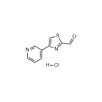 4-(吡啶-3-基)噻唑-2-甲醛盐酸盐结构式
