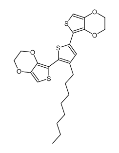 5-[5-(2,3-dihydrothieno[3,4-b][1,4]dioxin-5-yl)-3-octylthiophen-2-yl]-2,3-dihydrothieno[3,4-b][1,4]dioxine结构式