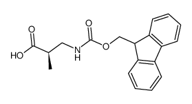 Fmoc-(R)-3-Amino-2-methylpropanoic acid Structure