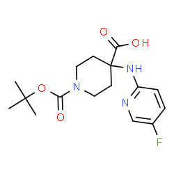 1-(叔-丁氧羰基)-4-((5-氟吡啶-2-基)氨基)哌啶-4-羧酸结构式