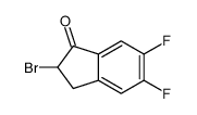 2-溴-5,6-二氟-2,3-二氢-1H-茚-1-酮结构式