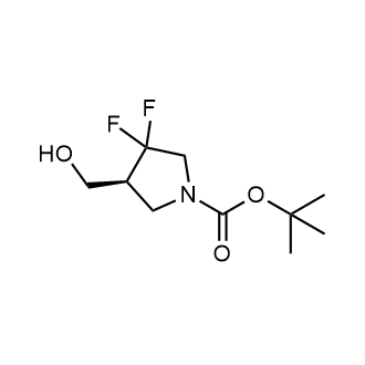(S)-3,3-二氟-4-(羟甲基)吡咯烷-1-羧酸叔丁酯结构式