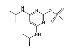 2,4-(N,N'-Diisopropyl)diamino-6-methanesulfonate ester 1,3,5-triazine Structure
