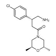 (R)-4-amino-3-(4-chlorophenyl)-1-((2S,6S)-2,6-dimethylmorpholino)butan-1-one结构式