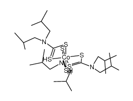tris(diisobutyldithiocarbamidato)-cobalt(III) Structure