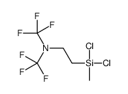 2-[dichloro(methyl)silyl]-N,N-bis(trifluoromethyl)ethanamine结构式