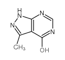 3-甲基-1H-吡唑并[3,4-d]嘧啶-4-醇结构式