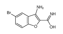 3-氨基-5-溴苯并呋喃-2-羧酰胺结构式