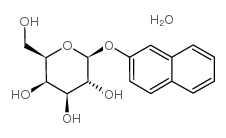 2-萘基-β-D-半乳糖苷水合物结构式