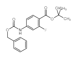 4-苄氧基羰基氨基-2-氟-苯甲酸叔丁酯结构式