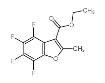 4,5,6,7-四氟-2-甲基苯并[B]呋喃-3-甲酸乙酯结构式