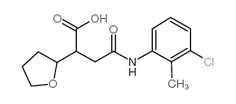 N-(3-氯-2-甲基苯基)-2-(四氢呋喃-2-基)琥珀酰胺酸结构式