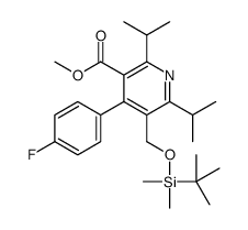 5-(叔丁基二甲基甲硅烷基氧基甲基-2,6-二异丙基-4-(4-氟苯基)-吡啶-3-羧酸甲酯结构式
