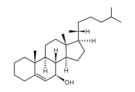 7β-hydroxy-10.13-dimethyl-17β-((R)-1.5-dimethyl-hexyl)-gonene-(5)结构式