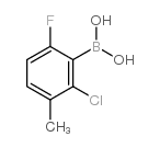 2-CHLORO-6-FLUORO-3-METHYLPHENYLBORONIC ACID structure