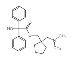 Benzeneacetic acid, a-hydroxy-a-phenyl-,[1-[(dimethylamino)methyl]cyclopentyl]methyl ester结构式
