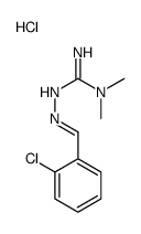 2-[(E)-(2-chlorophenyl)methylideneamino]-1,1-dimethylguanidine,hydrochloride Structure