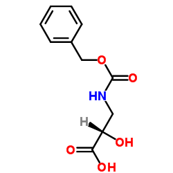 (2S)-3-{[(benzyloxy)carbonyl]amino}-2-hydroxypropanoic acid结构式