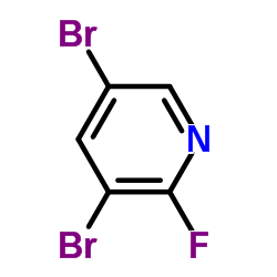 3,5-Dibromo-2-fluoropyridine Structure