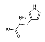 (S)-2-氨基-3-(1H-吡咯-3-基)丙酸结构式