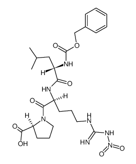 Nα-Benzyloxycarbonyl-L-leucyl-NG-nitro-L-arginyl-L-proline结构式