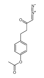 4-(4-acetyloxyphenyl)-1-diazoniobut-1-en-2-olate结构式