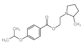 Benzoic acid,4-(1-methylethoxy)-, 2-(2-methyl-1-pyrrolidinyl)ethyl ester结构式