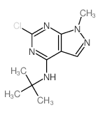 3-chloro-9-methyl-N-tert-butyl-2,4,8,9-tetrazabicyclo[4.3.0]nona-1,3,5,7-tetraen-5-amine Structure