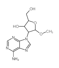 4-(6-aminopurin-9-yl)-2-(hydroxymethyl)-5-methoxy-oxolan-3-ol结构式