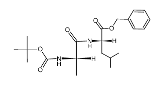 N-(tert-butoxycarbonyl)-L-alanyl-L-leucine benzyl ester Structure