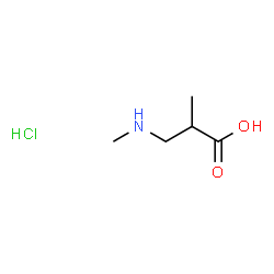2-methyl-3-(methylamino)propanoic acid hydrochloride Structure