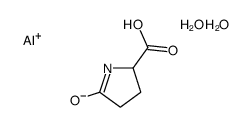 二羟基(5-氧基-L-脯胺酸-N1,O2)-(T-4)-铝结构式