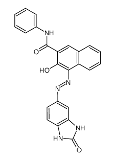 3-hydroxy-4-(2-oxo-2,3-dihydro-1H-benzoimidazol-5-ylazo)-naphthalene-2-carboxylic acid anilide结构式