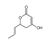 4-Hydroxy-6-(trans-1-propenyl)-5,6-dihydro-2-pyron结构式