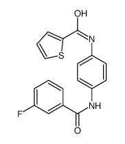 N-[4-[(3-fluorobenzoyl)amino]phenyl]thiophene-2-carboxamide结构式